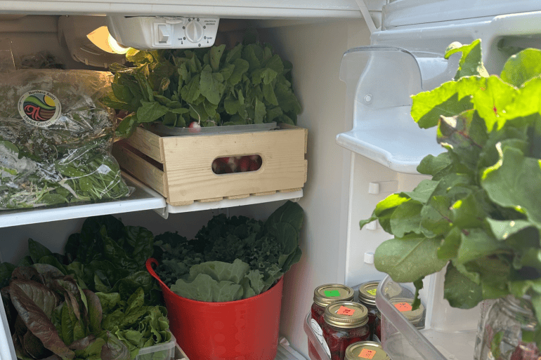 An image of the produce fridge as posted to the Yellowknife Urban Farm Facebook page.